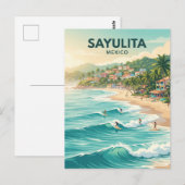 Sayulita Beach Surf Break Mexiko Postkarte (Vorne/Hinten)