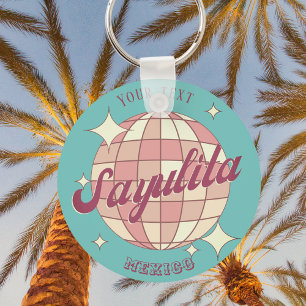 Sayulita Mexico Retro Vintages Party Souvenir Schlüsselanhänger