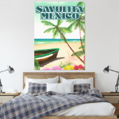 Sayulita Mexico Strandposter Leinwanddruck (Insitu (Schlafzimmer))