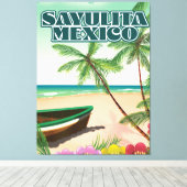 Sayulita Mexico Strandposter Leinwanddruck (Insitu (Holzboden))