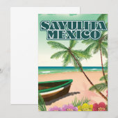 Sayulita Mexico Strandposter Save The Date (Vorne/Hinten)