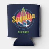 Sayulita Mexico Surfer Vintag Wave Sunset Bigwave Dosenkühler (Rückseite)