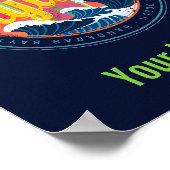 Sayulita Mexico Surfer Vintag Wave Sunset Bigwave Poster (Ecke)