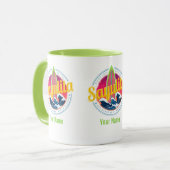 Sayulita Mexico Surfer Vintag Wave Sunset Bigwave Tasse (Vorderseite Links)