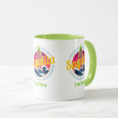 Sayulita Mexico Surfer Vintag Wave Sunset Bigwave Tasse (VorderseiteRechts)
