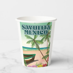 Sayulita Mexiko Strandposter Zwei-Töne-Kaffeetasse Pappbecher