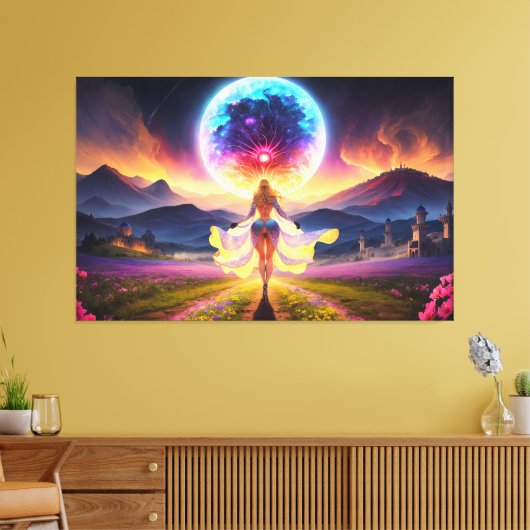 Sayyida Leinwanddruck (Insitu (Wohnzimmer))