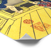 Sazai Hall Temple von fünf hundert Rakan Hokusai Poster (Ecke)