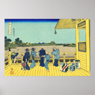 Sazai-Halle Tempel der Fünfhundert Rakan Hokusai  Poster