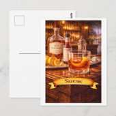 Sazerac Cocktail (American Food Series) Postkarte (Vorne/Hinten)