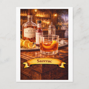 Sazerac-Cocktail (Amerikanische Lebensmittelreihe) Postkarte
