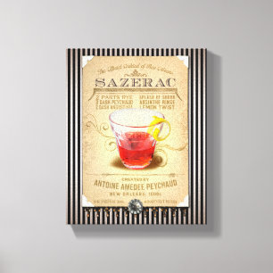 Sazerac das offizielle Cocktail von New Orleans Leinwanddruck