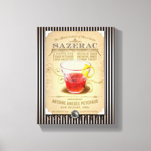 Sazerac - Der Offizielle Cocktail am Fuß des Campo Leinwanddruck (Vorderseite)
