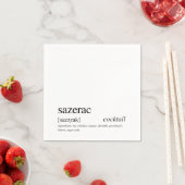 Sazerac Modern Zitat Black Typografy Cocktail Serviette (Beispiel)