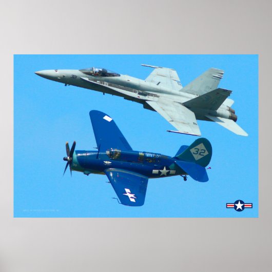 SB2C HELLDIVER und F/A-18C HORNET Poster (Vorne)