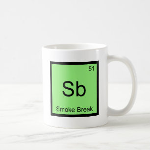 Sb - Rauch-Bruch-Chemie-Element-Symbol-T-Shirt Kaffeetasse