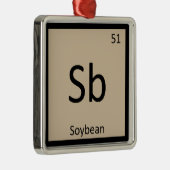 Sb - Sojabohne-Chemie-Periodensystem-Symbol Ornament Aus Metall (Rechts)