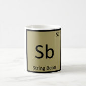 Sb - Symbol für die String-Bean-Pflanzenchemie Kaffeetasse (Mittel)