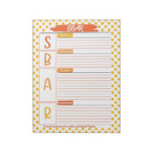 SBAR-Vorlage für Gesundheitsstudenten Notizblock (Rotiert)