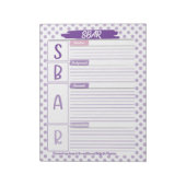 SBAR-Vorlage für Gesundheitsstudenten Notizblock (Rotiert)