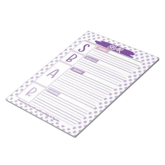 SBAR-Vorlage für Gesundheitsstudenten Notizblock (angewinkelt)