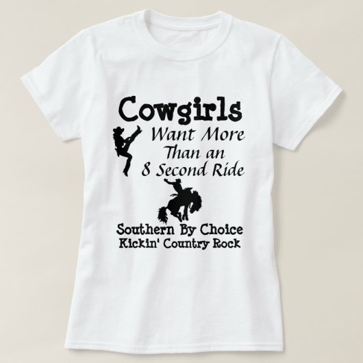 Sbc-Cowgirl-mehr zweite Fahrt als 8 T-Shirt (Design vorne)