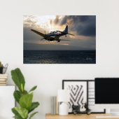 SBD-5 Unglaublich über dem Pazifik Poster (Heimbüro)