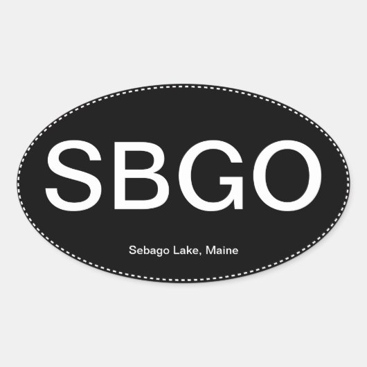 SBGO Sebago Maine Oval Autoaufkleber Ovaler Aufkleber (Vorderseite)