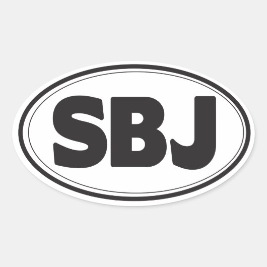 SBJ Oval Sticker (Vorderseite)