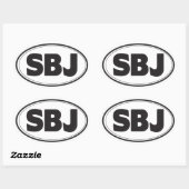 SBJ Oval Sticker (Blatt)
