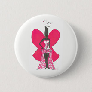 SBM Pseudoceleb-Rosa-Rüsche-Mode-Button Button