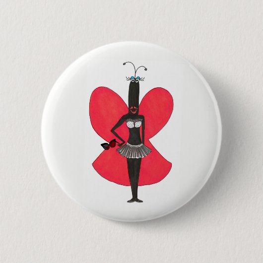 SBM Pseudoceleb-rotes/schwarzes Bikini-Mode-Button Button (Vorderseite)