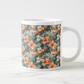 SBold Tropical Hibiskus Print Keramik Jumbo Tasse (Rechts)