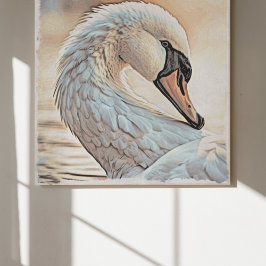 *~* SC1 ätherischer weißer Schwan Holzkisten Schild