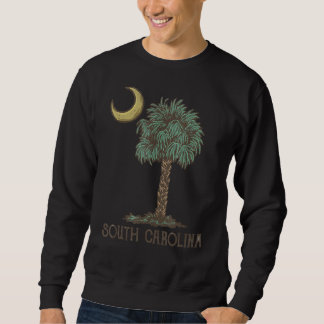SC Flag Palm and Moon Symbols South Carolina Sweatshirt