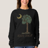 SC Flag Palm and Moon Symbols South Carolina Sweatshirt (Vorderseite)