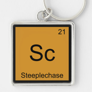 Sc - Hindernislauf Lustige Chemie Elementsymbol Schlüsselanhänger