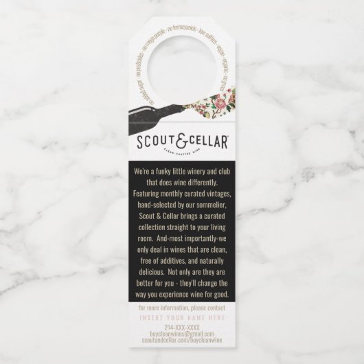 Sc-Hochzeits-Wein Flaschenanhänger (Rückseite)