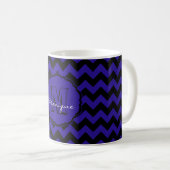 SC Monogram Zickzack, Blue-Black-Coffee Tasse (VorderseiteRechts)