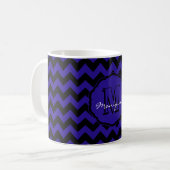 SC Monogram Zickzack, Blue-Black-Coffee Tasse (Vorderseite Links)