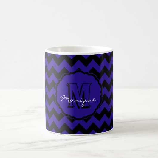 SC Monogram Zickzack, Blue-Black-Coffee Tasse (Mittel)