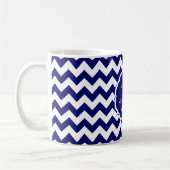 SC Monogram Zickzack, Blue-White Dark-Coffee Tasse (Links)