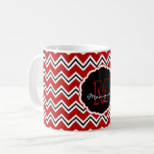 SC Monogram Zickzack, Red-White-Black-Coffee Tasse (Vorderseite Links)