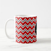 SC Monogram Zickzack, Red-White-Black-Coffee Tasse (Links)