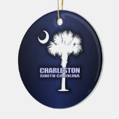 SC Palmetto & Crescent (Charleston) Keramik Ornament (Links)