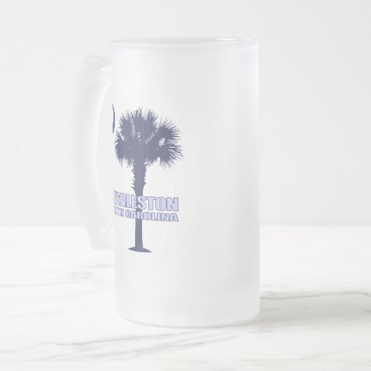 SC Palmetto & Crescent (Charleston) Mattglas Bierglas (Vorderseite Links)