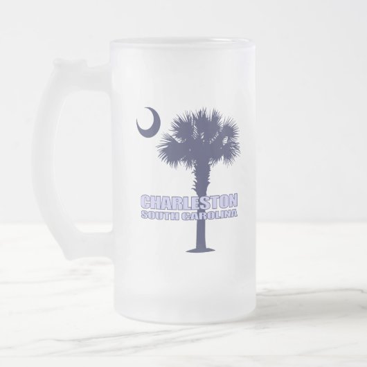 SC Palmetto & Crescent (Charleston) Mattglas Bierglas (Links)