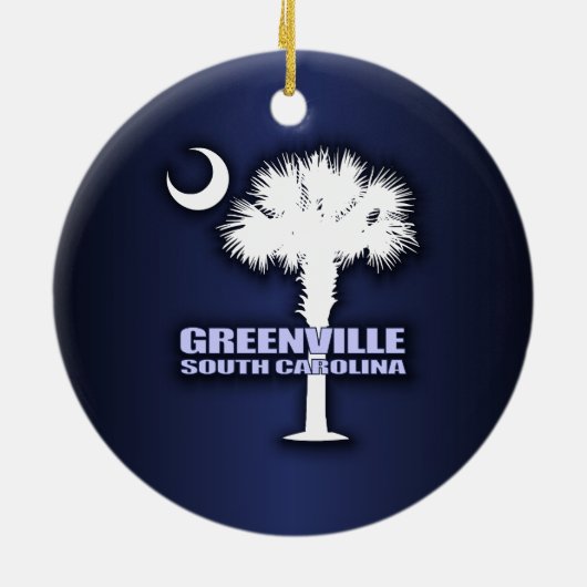 SC Palmetto & Crescent (Greenville) Keramikornament (Hinten)