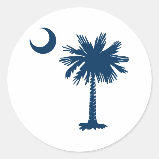SC Palmetto & Crescent Runder Aufkleber (Vorderseite)
