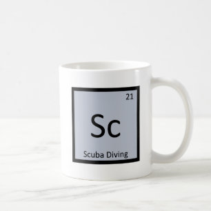 SC - Regelmäßige Tabelle für Tauchsport-Chemie Kaffeetasse
